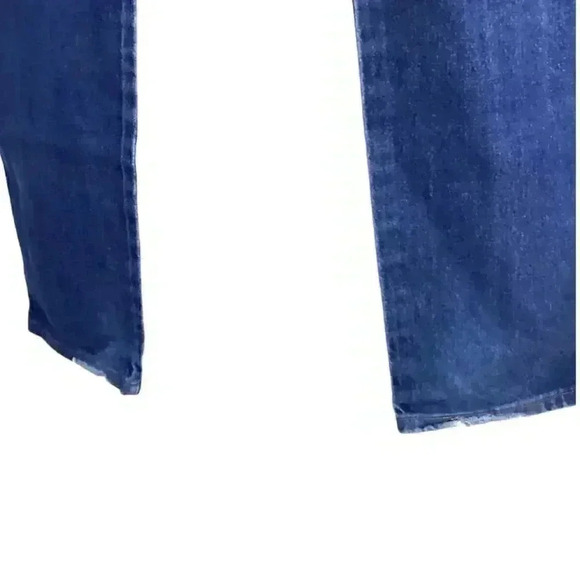 Wrangler 13MWZ Men 36 x 33 Cowboy Cut Straight Jeans Dark Wash Frayed Work Wear - Picture 7 of 8